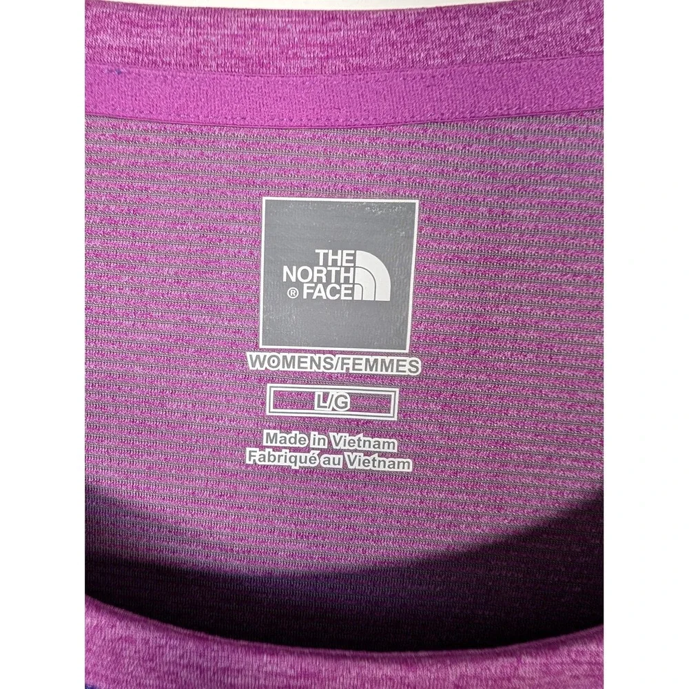 The North Face Shirt Womens Large Purple FlashDry Short Sleeve Athletic Running‎ - Picture 2 of 11